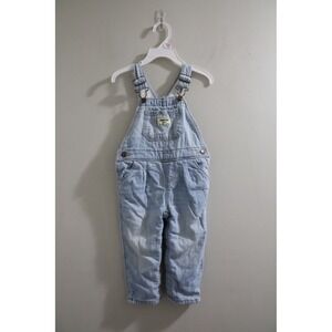 OshKosh B'gosh‎ Light Wash Denim Overalls Toddler Baby Adjustable Straps Cute